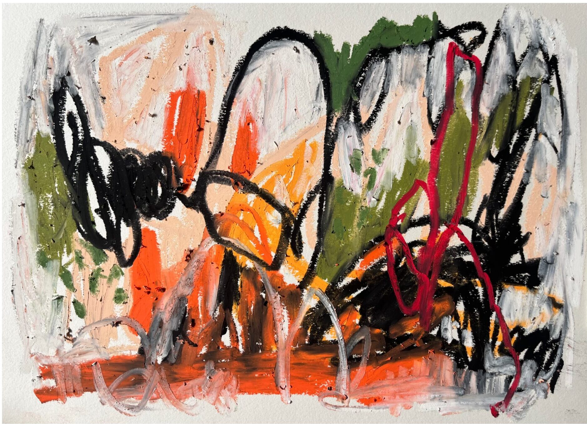 ‘Hero remix’ – original oil pastel on paper NFS